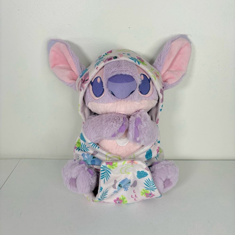 Disney Parks Babies Lilo and Stitch Angel in a Blanket Pouch Plush 10 inches